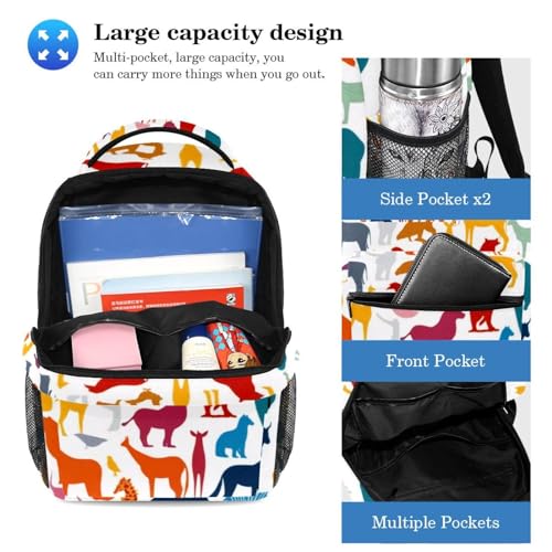 Sac à dos de cours multicolore pour ados idéal collège et lycée - 3