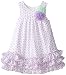 Pippa & Julie Little Girls' Lavender Printed Float Dress