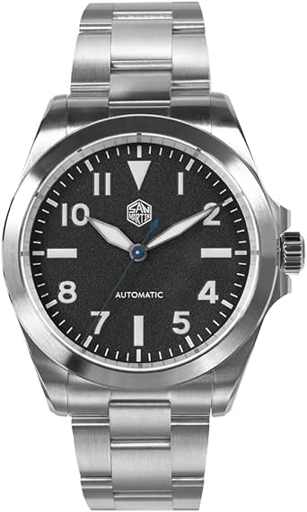 San Martin SN0132 Stainless Steel Men Sports Watch NH35 Automatic Mechanical 100m Waterproof Wristwatch Color 1