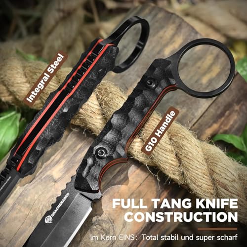 Drachenader MXIE Edc Fixed Blade Knife With Sheath 7.08 Inch Small Horizontal Carry Knife thumb #4