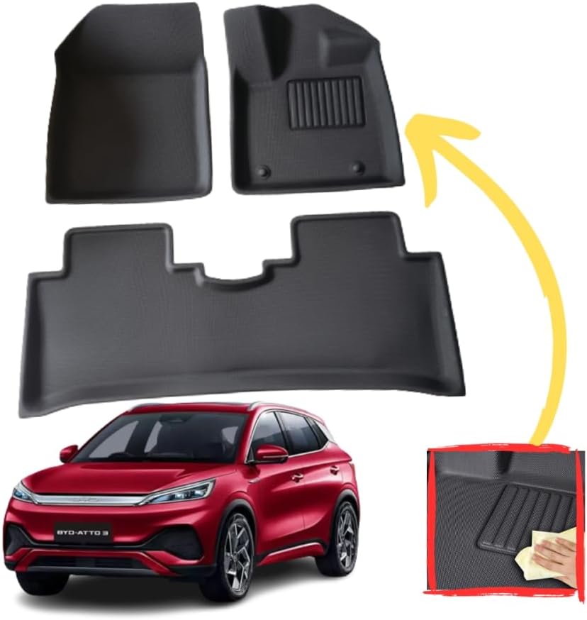 Rubber matten compatibel met BYD Atto 3 2022- (4-delig montagesysteem