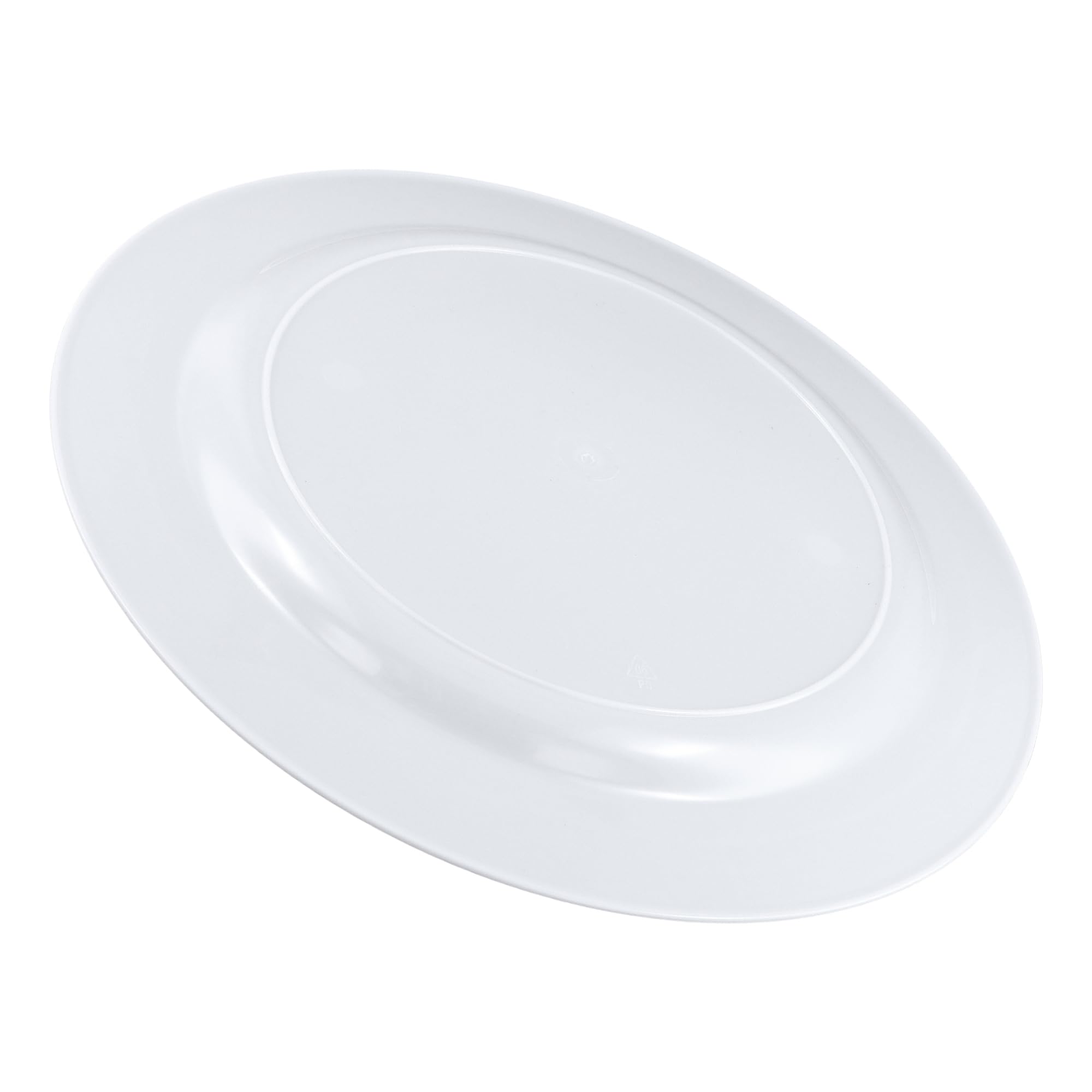 Lot de 50 assiettes en plastique blanc avec bord doré, 26 cm, assiettes réutilisables pour mariages, anniversaires et événements