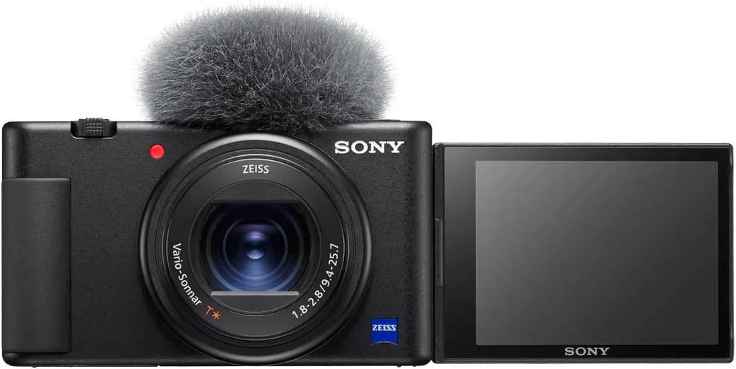 Sony ZV-1 Compact Digital 4K Camera Vlogger Creator's Kit ACCVC1 Includes GP-VPT2BT Shooting Grip with Wireless Remote Commander + 64GB Card DCZV1/B Bundle Deco Gear Case + LED Light and Accessories