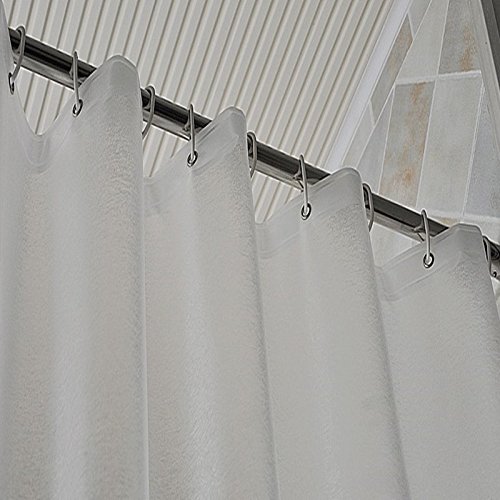 Aoohome Shower Curtain Liner, Eva Frosted Shower Curtain With 3 Bottom Magnets, Semi Transparent, 72 X 75 Inch #TOP3
