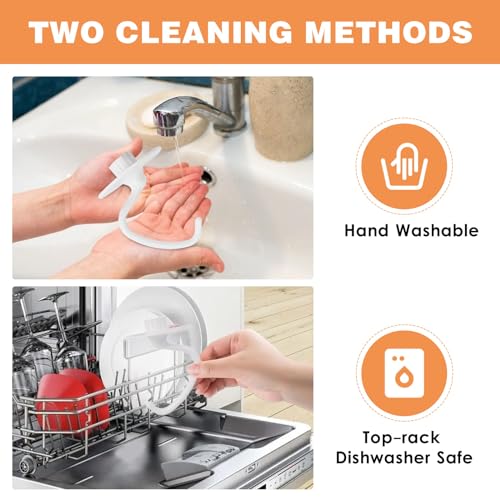 Image of K45DH Coated Dough Hook for Kitchenaid Mixer, Accessories and Attachments for K45 K45SS KSM90 KSM150 Fits Kitchen Aid Tilt-Head Stand Mixer Bowls For 4.5-5 Quart Bowls