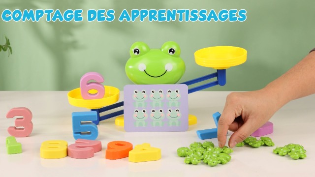Jeu Éducatif Grenouille Math Montessori - Apprentissage Chiffres Et Calcul Pour Enfants 3-6 Ans