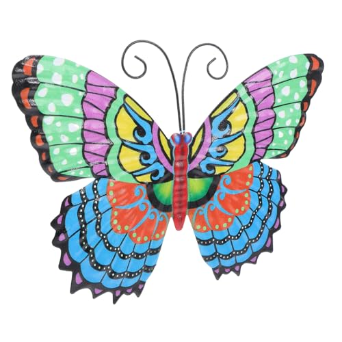BESPORTBLE Colgante De Herrajes Adorno De Arte De Pared De Jardín Decoración De Mariposas Decoración De La Pared Del Patio Decoración Para Colgar En La Pared Decoración De Pared Planchar