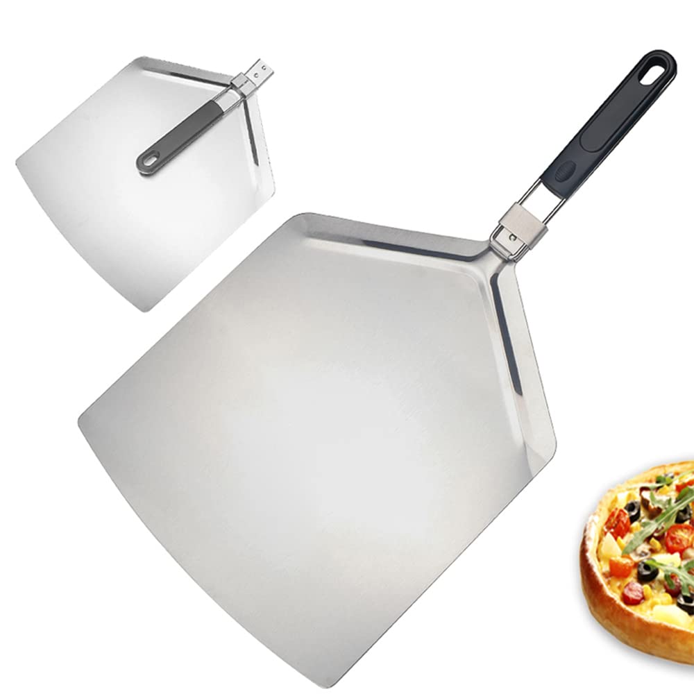 15 "Pizza -Schäferpaddel, Edelstahl -Gourmet -Spatel mit Griff für einfache Aufbewahrungspizza -Flip -Pizza -Paddel, Kuchenlifter,B