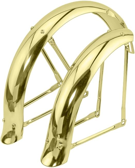 Gold 16" Bicycle Flared Adjustable Bike Fender Set