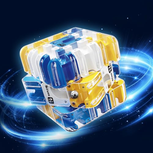 3D Labyrinth Würfel, 3D Marmor Kugellabyrinth Würfel, Rollwürfel Puzzle Cube Maze, Knobelspiel Logisches Lernspiel Sensorik Spielzeug Geschenk für Kinder ab 3+ Jahren Kinder & Erwachsene