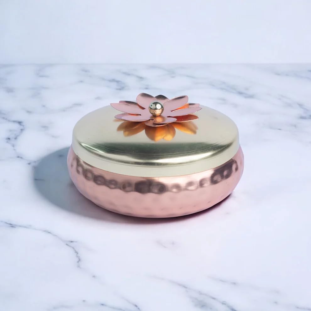 Copper Bowl | Return Gift | Home Decor | Housewarming Gift | Diwali Gift | Wedding Gift | Premium Elegant Look | 5 Inch-image-49