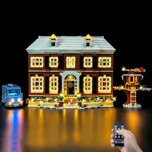 Kyglaring LED Lighting Kit for Lego Ideas Home Alone McCallisters’ House Model Set,Lego Sets not Included(Upgraded Remote Control Version)