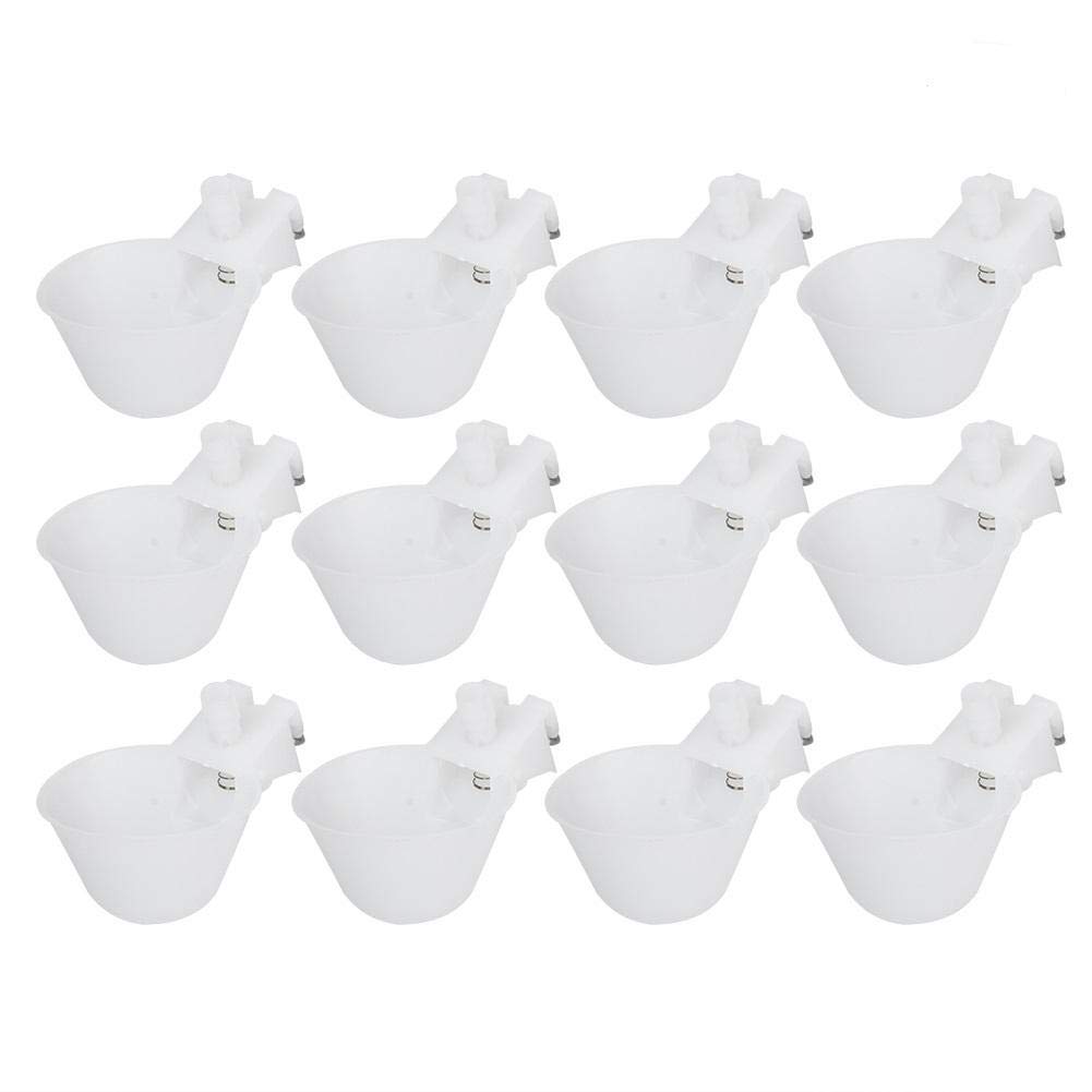 12 Tazas para Beber de Agua para pájaros, Bebedero automático para Palomas, codornices, para Aves, Bebedero para pájaros