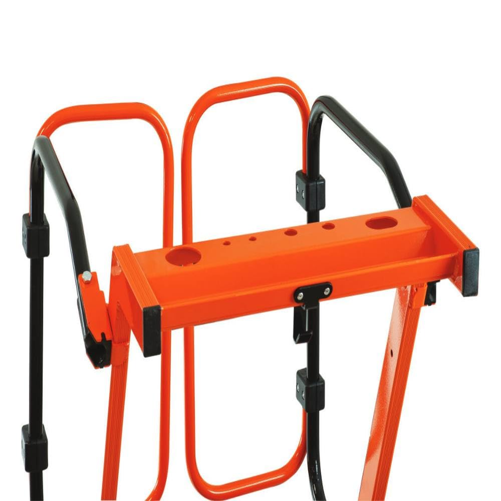 Mondelin - Escabeau sécurisé PIRL Gardia 110 cm avec portillons automatiques - Plateforme 50x45 cm - Revêtement Anti-dérapant - Roues sur Ressort facilite Le déplacement - Marches moulées en alu