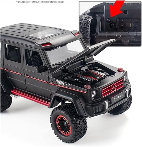 Image of 1:24 Scale Big Size Mercedes Benz AMG G500 Toy Car | Metal Pullback Diecast Car for Kids with Openable Doors, Sound, Light Effects, White