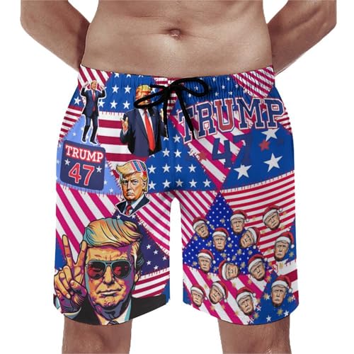 Men's Sports Beach Pants Trump Swim Trunks Cool Walk Short Soft Quick Dry Beach Shorts