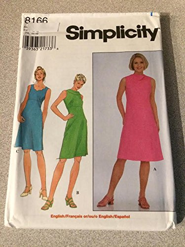Patron de couture Simplicity 8166 haut de gamme pour robe femme