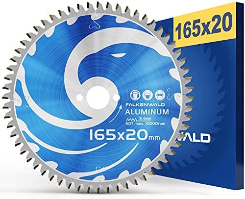 FALKENWALD ® Brzeszczot do piły tarczowej 190 x 30 mm do drewna, metalu i aluminium  brzeszczot 190 x 30 kompatybilny z ręczną pilarką tarczową firmy Bosch & Makita  brzeszczot do piły