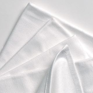aztex Plain Cotton Tea Towels, 100% Cotton, Pack of 6, 170gsm, White