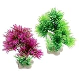 TOYANDONA 2 Piezas Set De Plantas De Agua Vegetación Artificial Vegetación Al Aire Libre Hierba Falsa Hierba del Tanque De Peces Plantas Artificiales Hierba Acuática Falsa Vegetación Falsa O