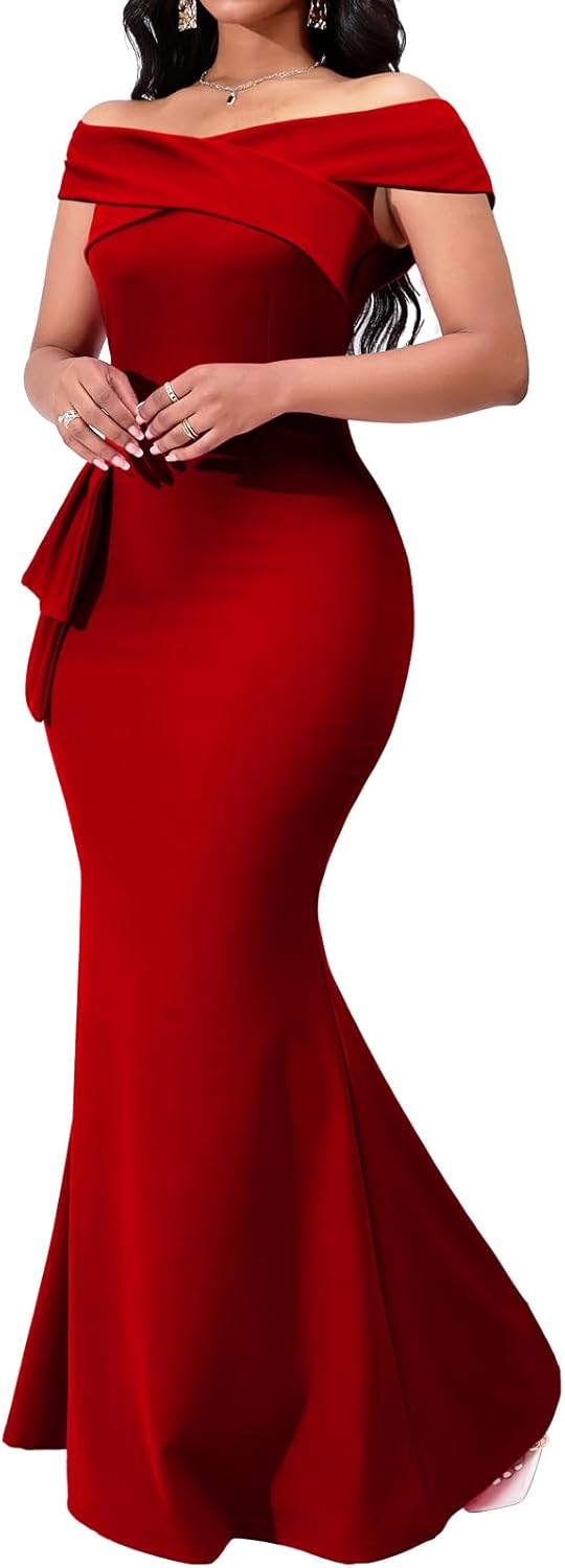 VisiChenup Elegant Formal Dresses for Women Sexy Cocktail Wedding Guest Evening Party Long Maxi Dress - Image 3