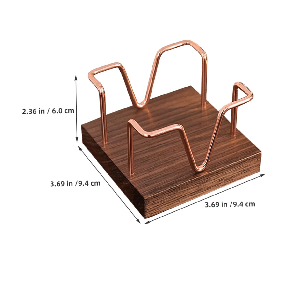 NUOBESTY 2pcs Wooden Memo Pad Holder Desktop Organizer with Hollow Frame for Efficient Storage of Stick Notes for Office Study and Home Decor