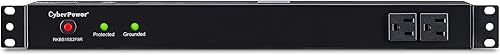 CyberPower RKBS15S2F12R Protector contra sobretensiones para barra de raqueta, 120V15A, 14 tomas, cable de alimentación de 15 pies, montaje en rack