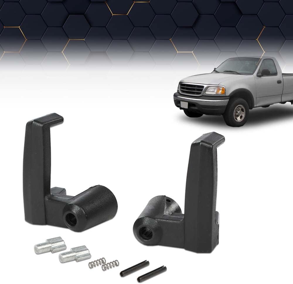 PIT66 Vent Window Handles Locks Compatible with Ford Bronco, F150 1980-1996 LH & RH Black