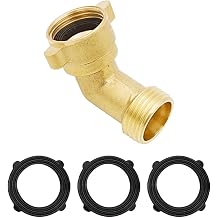 HYDRO MASTER Elbow Garden Hose Connector Quick Swivel Connect Adapter Solid Brass