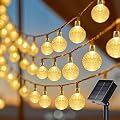 EaseSolies Solar Lights Outdoor Waterproof 50 LED 8 Mode 23ft, Crystal Globe Lights,Hanging Lights, Solar Powered Lights for Patio Garden Yard Porch Wedding Party Christmas Decor