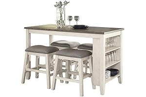 Lexicon Timbre Counter Height Dining Set in Antique White