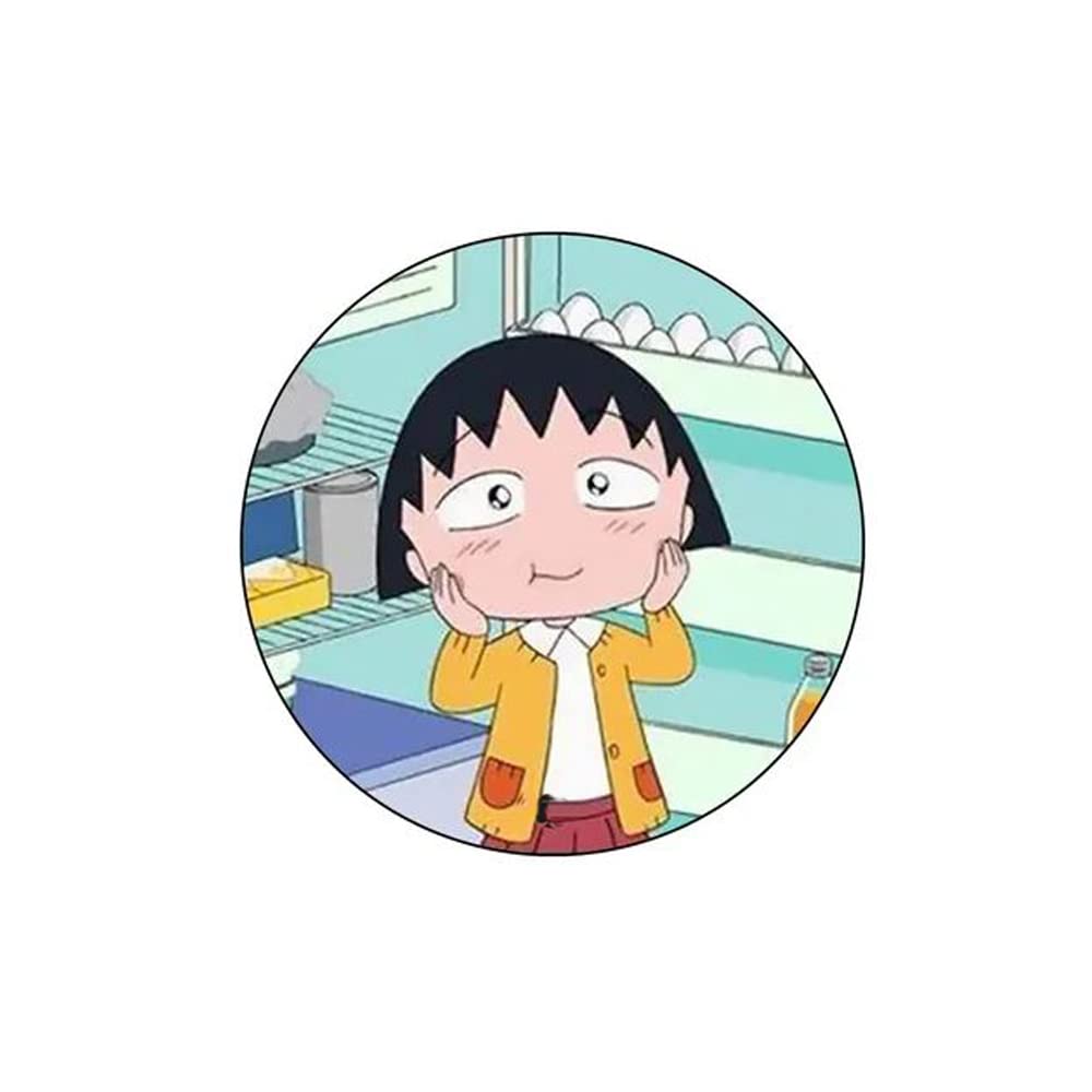 RKN Design Chibi Maruko Chan Printed Anime Round Mouse pad Rubber Soft For Laptop Desktop Anti-Slip Mouse pad