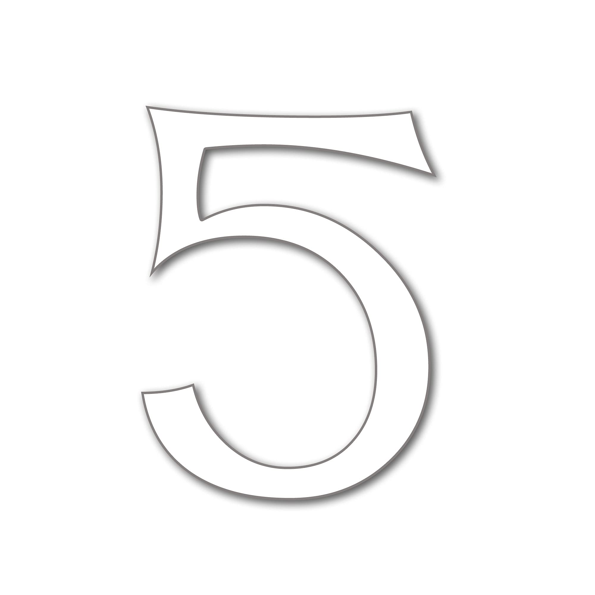 House Number 5 CELTIC Door Numbers in 3 Sizes (15, 20, 25cm / 5.9, 7.8, 9.8in) Modern Floating House Number Acrylic incl. Fixings