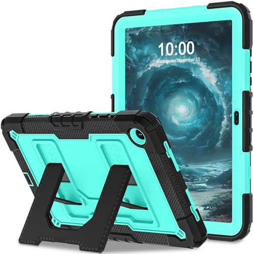 Image of for Samsung Galaxy Tab A11 Plus /A9+ 11-Inch Galaxy Tab A11 Plus Case,Heavy Duty Shockproof Rugged High-Impact Protective Cover for Tab A11+ Tablet,Black Mint