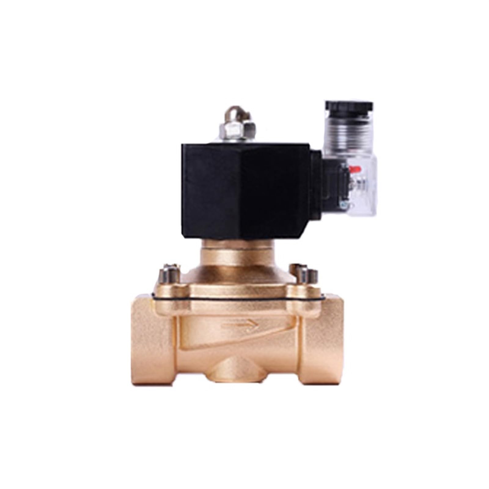 Gnqukebwh Npt-220Vac 1" Normally Closed Brass Solenoid Valve 2T Series Liquefied Petroleum Gas Natural Dn25 Switch Water Valves 220V 24V 12V(Npt-220Vac)