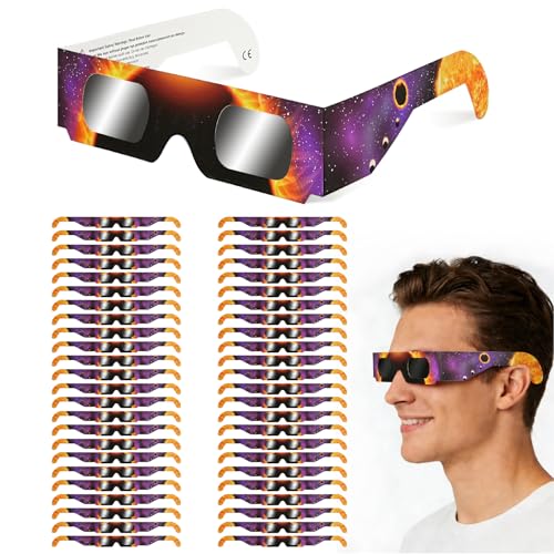 QIWEI Gafas Eclipse Solar Homologadas ISO 12312-2 Cartón Pack 4/10/25/50
