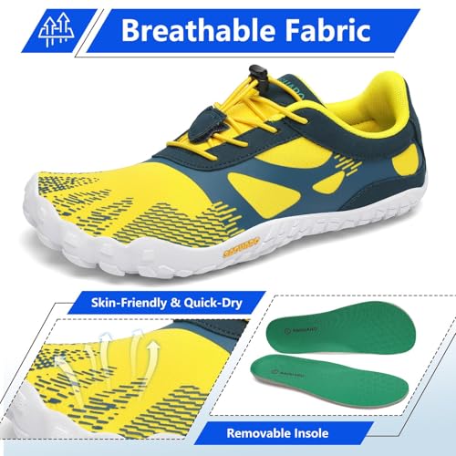 Image of SAGUARO Womens Mens Barefoot Shoes Minimalist Trail Runner Wide Toe Box Zero Drop Outdoor Cross Training Shoe