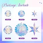BTSD-home Iridescent Party Decorations, Hanging Honeycomb Balls, Paper Fans & 3D Star Ornaments, Holographic Ceiling Decor for Birthday, Wedding, Baby Shower, Christmas, Disco & Euphoria Theme Parties - Image 3