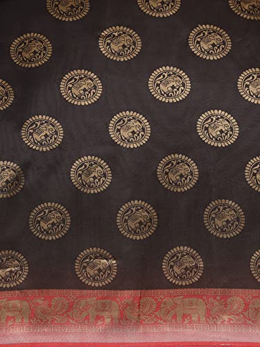 Image of AKHILAM Women's Printed Art Silk Tassels and Latkans Saree With Unstitched Blouse Piece (FF0APHALSP100A Parent)
