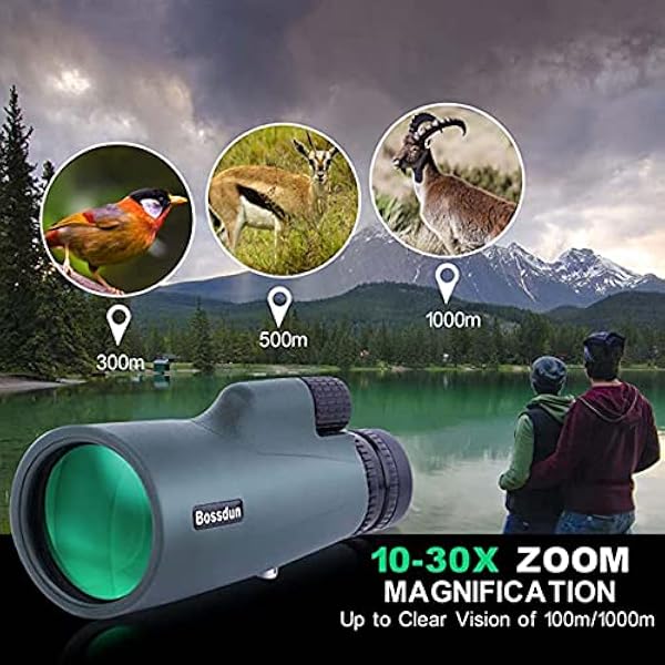 Водонепроницаемый туманный HD 10-30x50 взрослый монокуляр телескоп с держателем телефона FMC объектив и BAK4 призмы для наблюдения за птицами Путешествия дикой природы