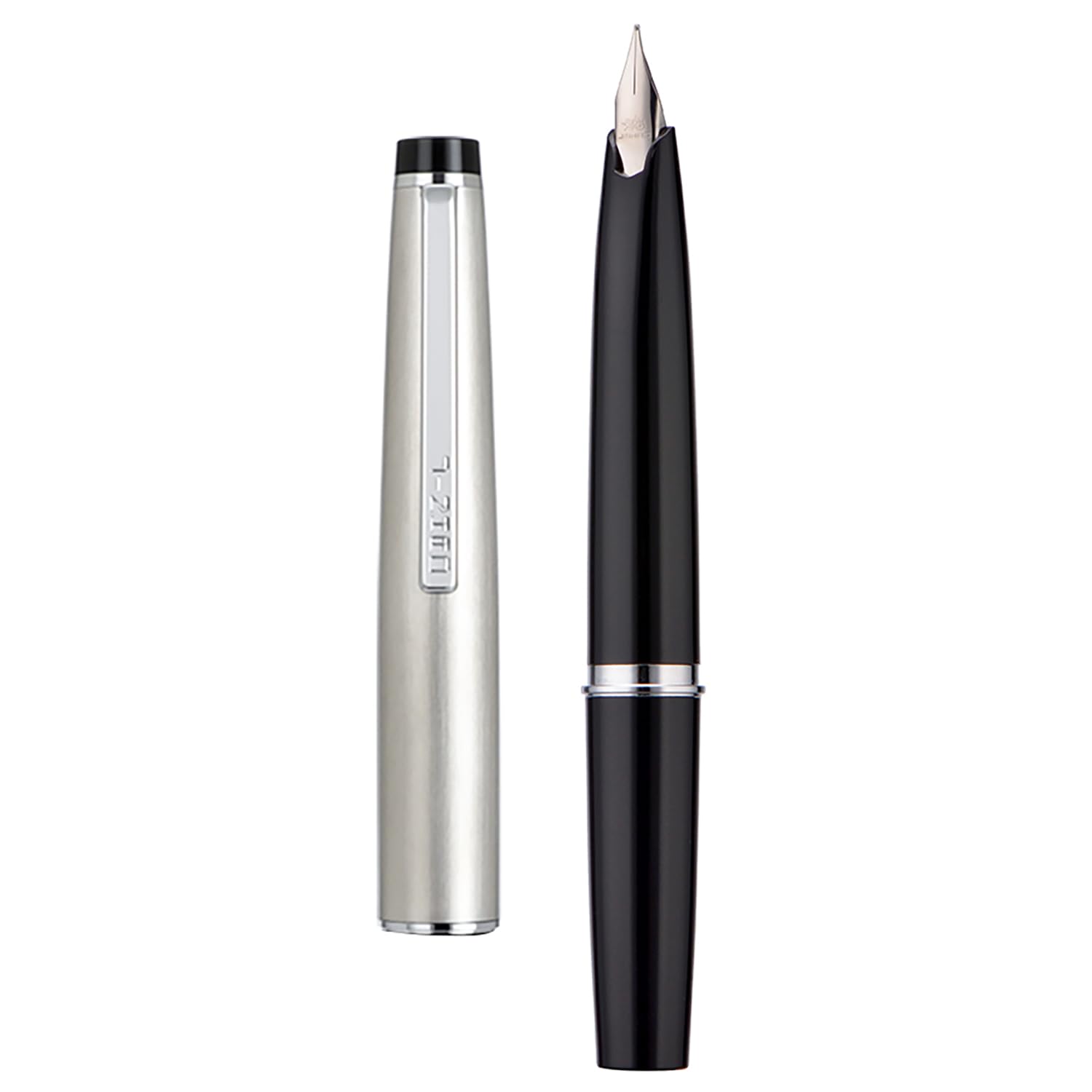 Jinhao 59 Fountain Pen F Nib & Converter Silver Mini Travel Pocket Pen