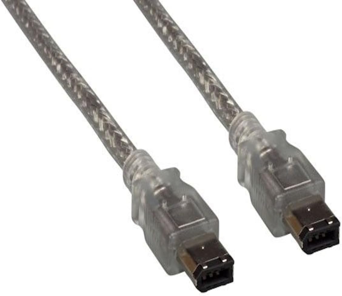 6 ft. IEEE 1394a FireWire 400 6-pin to 6-pin Clear