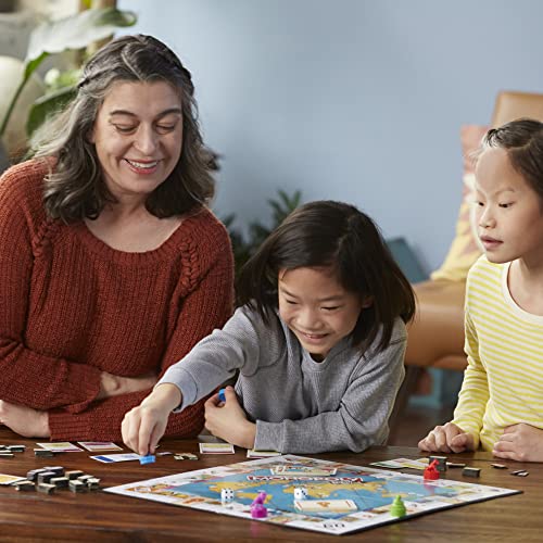 Monopoly en Voyage à Travers Le Monde, Jeu de société pour Les familles et Les Enfants à partir de 8 Ans, avec pions à Timbre et Tableau effaçable – Image 8