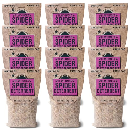 EarthKind Fresh Cab Spider Deterrent Pouches - Indoor Spider Deterrent for Attic, Crawl Space,...