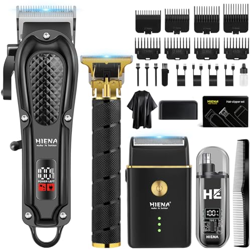 HIENA PRO Hair Clippers for Men Professional, Cordless Barber Clipper & T-Blade Beard/Hair Trimmer...