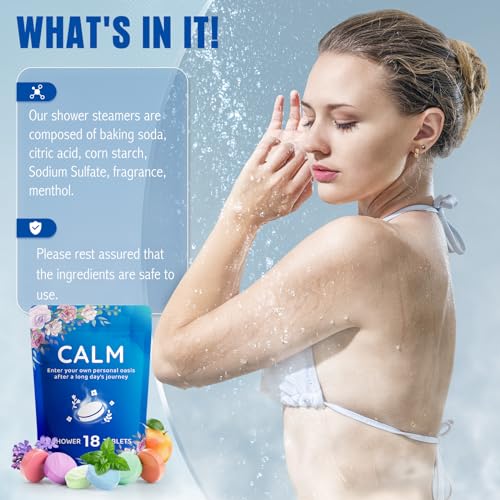 Vaporizadores de chuveiro pacote com 18 bombas de banho com fragrâncias orgânicas e naturais, itens