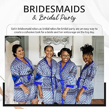 African Ankara Satin Robe for women - Bridal Bridesmaid Party Wear -  Bathrobe - Lounge Dress - Sleepwear - Ankara Gown : Buy Online at Best  Price in KSA - Souq is now Amazon.sa: Fashion