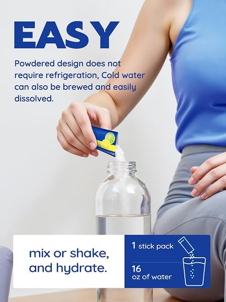 Miniatura 5 de Paquetes de electrolitos en polvo, paquetes de hidratación, variedad de 30 paquetes de barritas, mezcla de bebida líquida diaria IV para alivio de