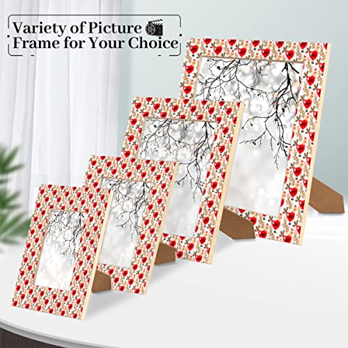 Koblen Farmhouse Chickens Floral 5 X 7 Picture Frame Wood Photo Frame Table Top Display Or Wall Mount For Home Office Hotel Room Desk Decor #TOP7