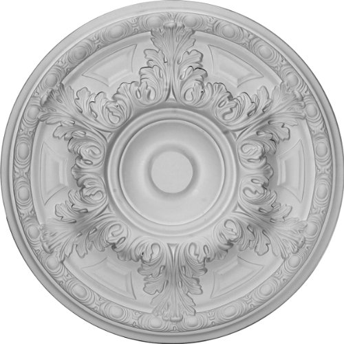Ekena Millwork CM19GA Granada Ceiling Medallion, 19"OD x 1 1/2"P (Fits Canopies up to 7 1/8"), Factory Primed